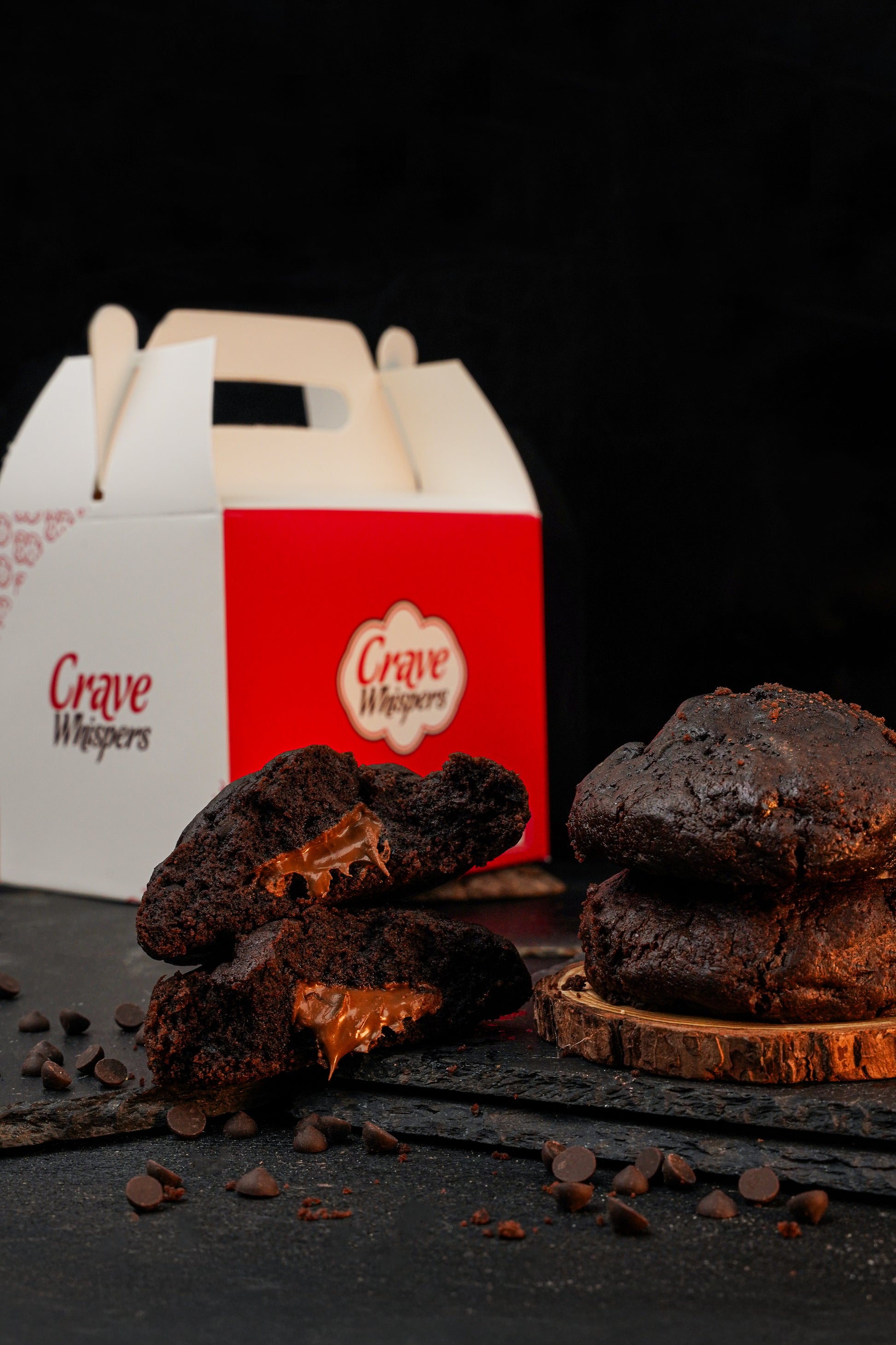 A Pack of 4 Double Chocolate Cookies