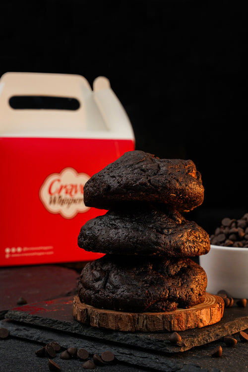 A Pack of 4 Double Chocolate Cookies