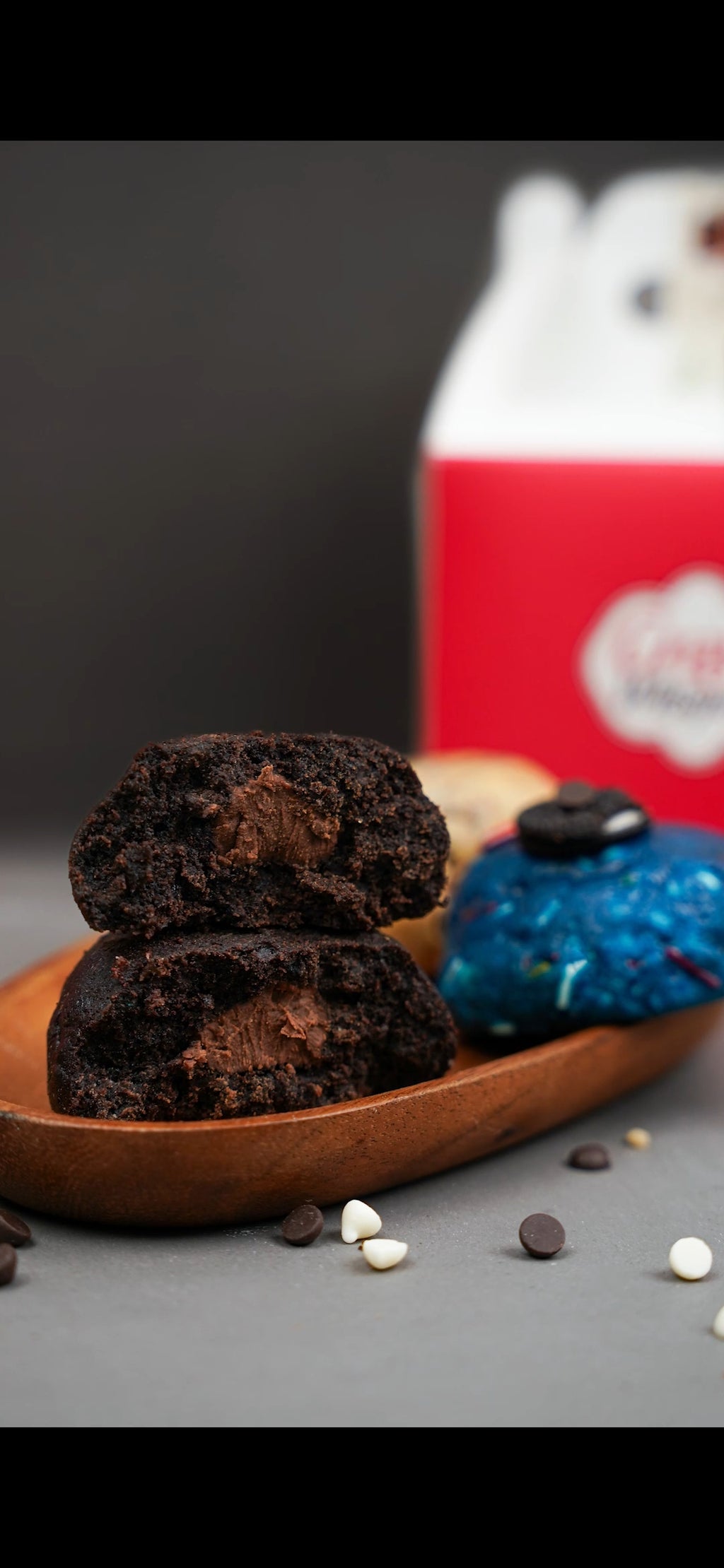 A Pack of 4 Double Chocolate Cookies